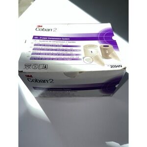 3M Coban 2, 2 Layer Compression Bandage System # 2094N w Nylon Stocking To Cover